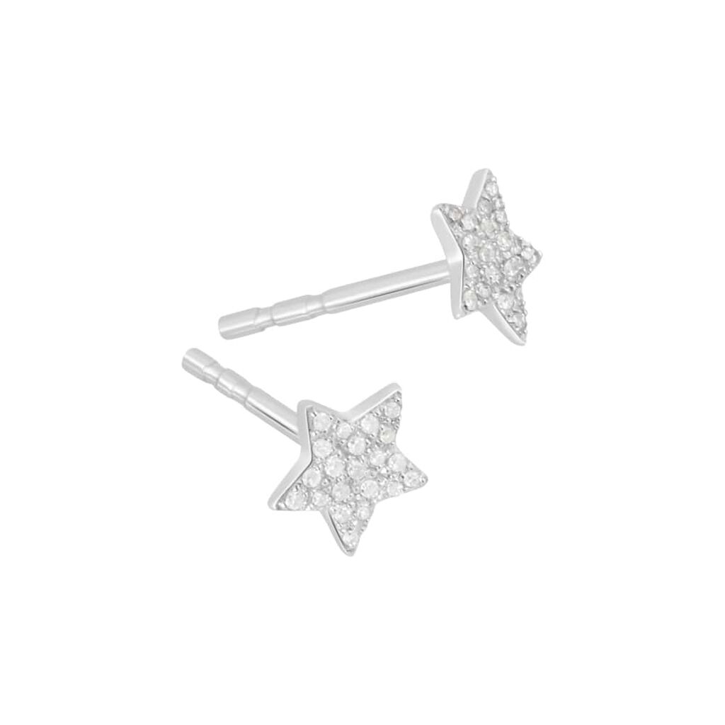 Orecchini Lobo Sophia Oro Bianco Diamante - Orecchini a Lobo Donna | Stroili