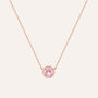 Collana Punto Luce Silver Rainbow Argento Rosa Cubic Zirconia