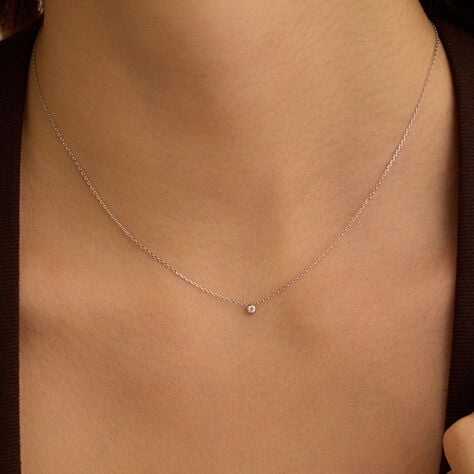 Collana Punto Luce Grace Oro Bianco Diamante - Collane Punto Luce Donna | Stroili