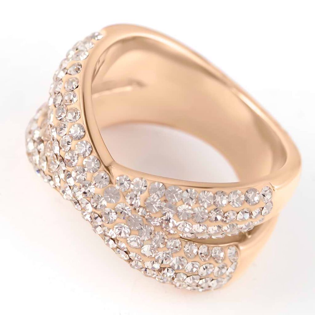 Anello Fantasia Lady Phantasya Acciaio Rosato e Cristalli - Anelli con Pietre Donna | Stroili