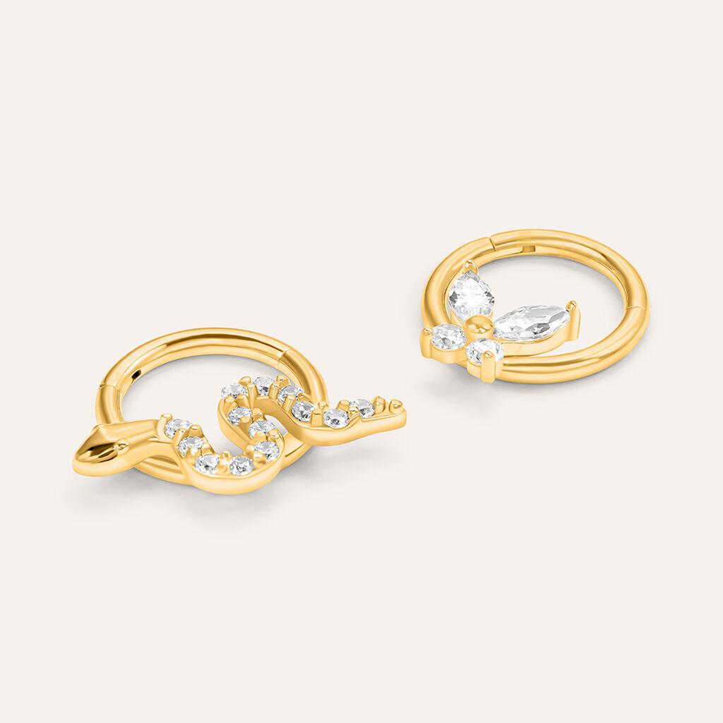 Piercing Orecchio Radiance Titanio Giallo Cubic Zirconia