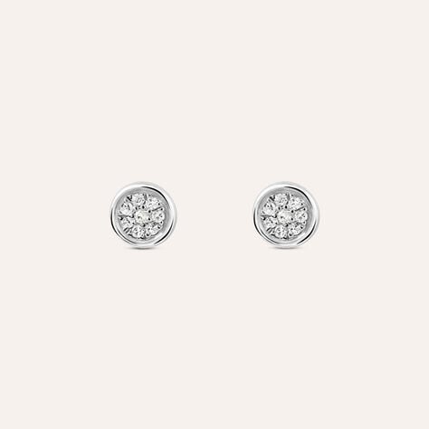 Orecchini Lobo Sophia Oro Bianco Diamante - Orecchini a Lobo Donna | Stroili