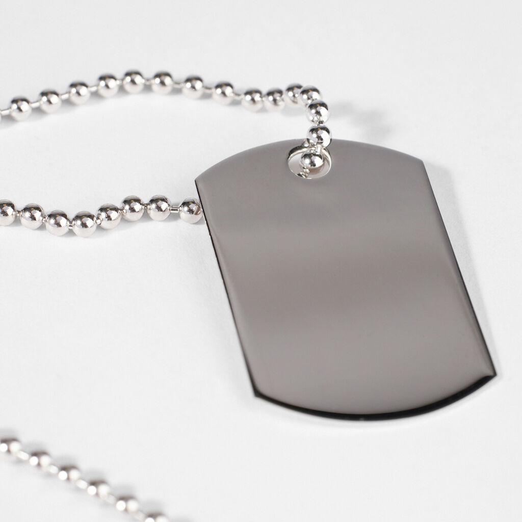 Collana Gentleman Argento Rodiato