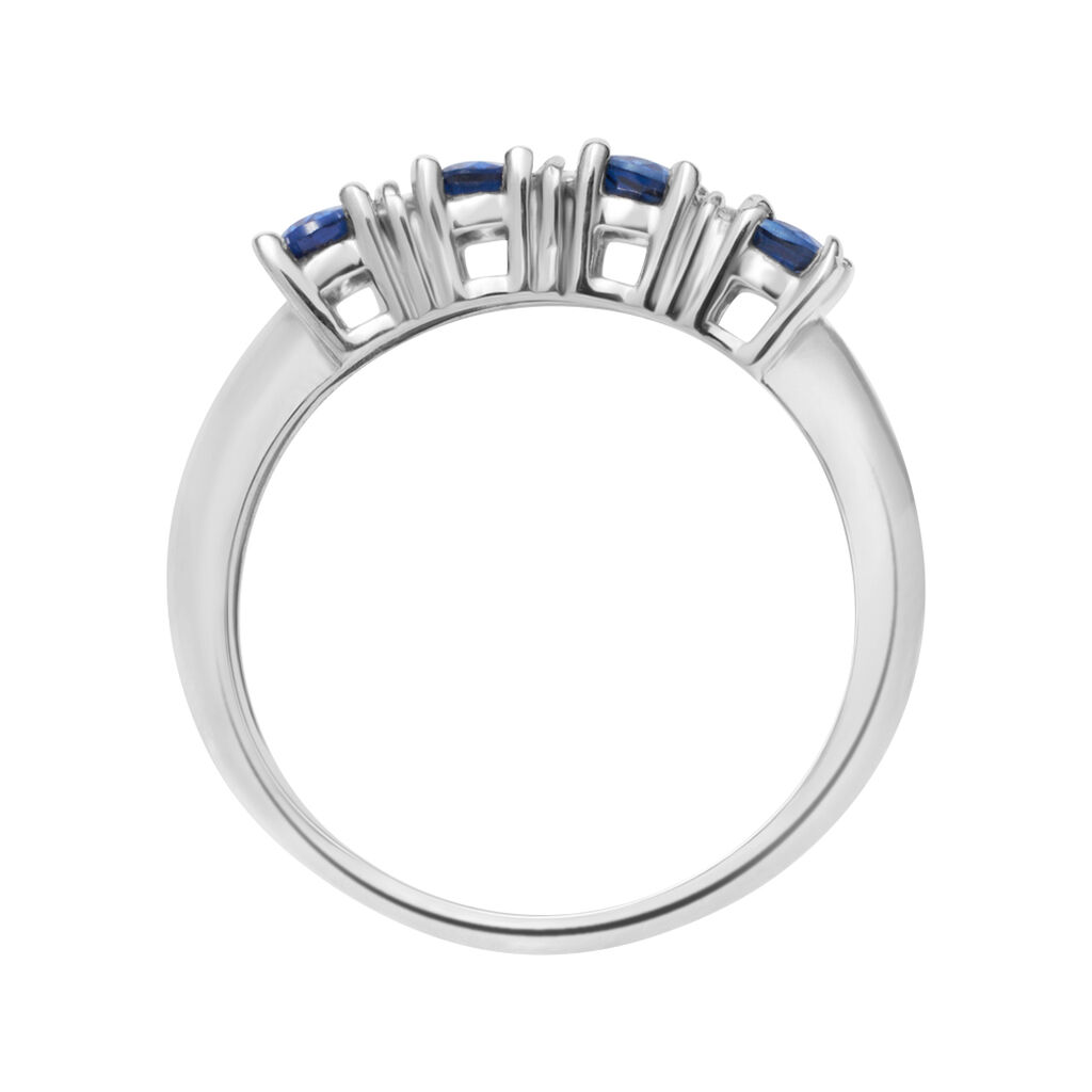 Anello Riviere Charlotte Oro Bianco Zaffiro Diamante - Anelli Riviere Donna | Stroili