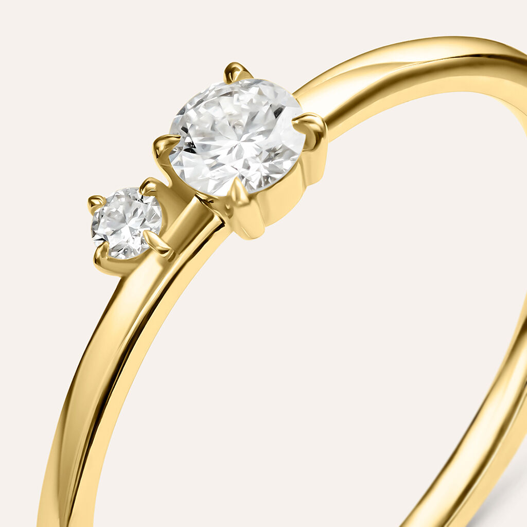 Anello Bilogy Diamade Glam Oro Giallo Diamante Lab-Grown