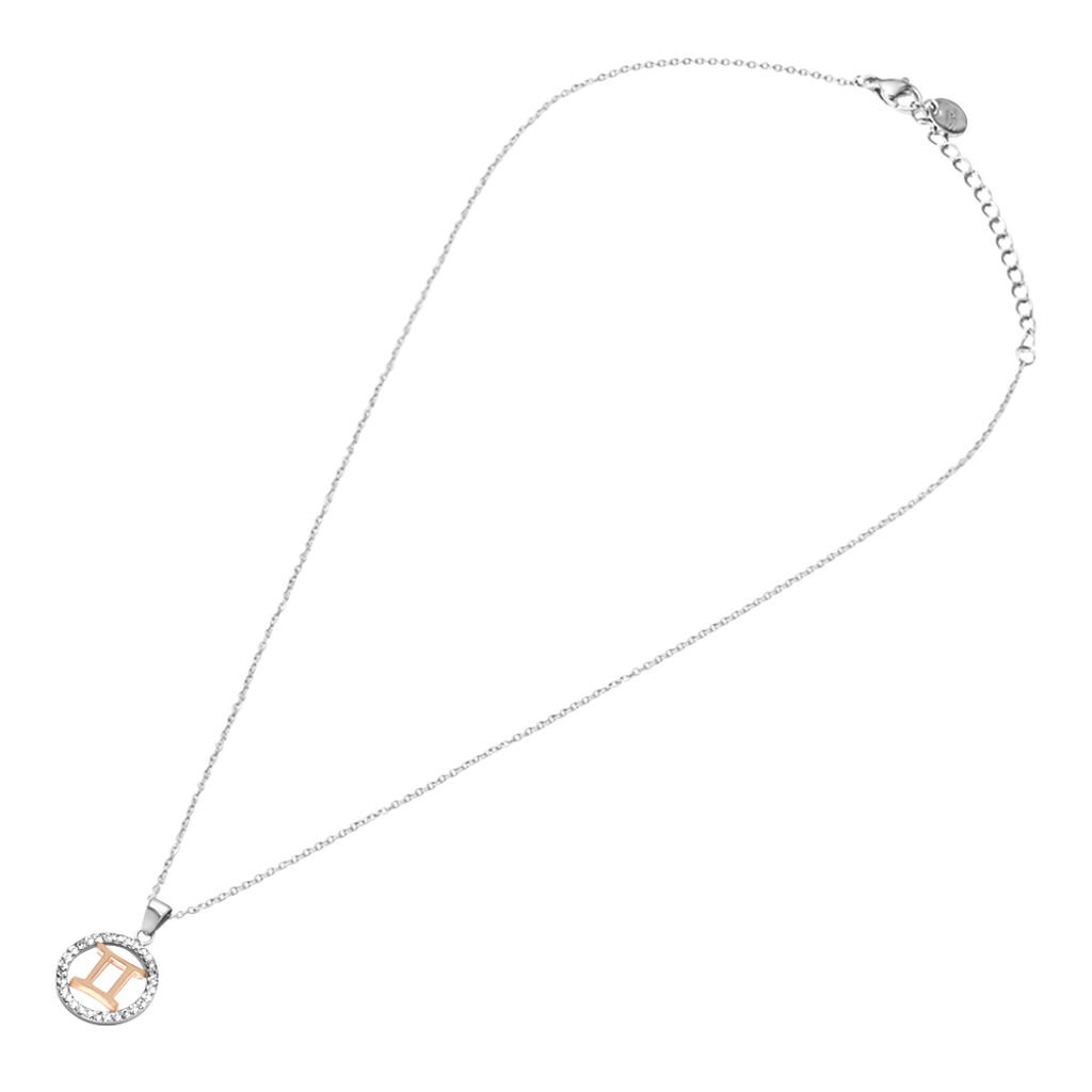 Collana Lady Chic Acciaio Bicolore Bianco / Rosa Cubic Zirconia - Collane Donna | Stroili