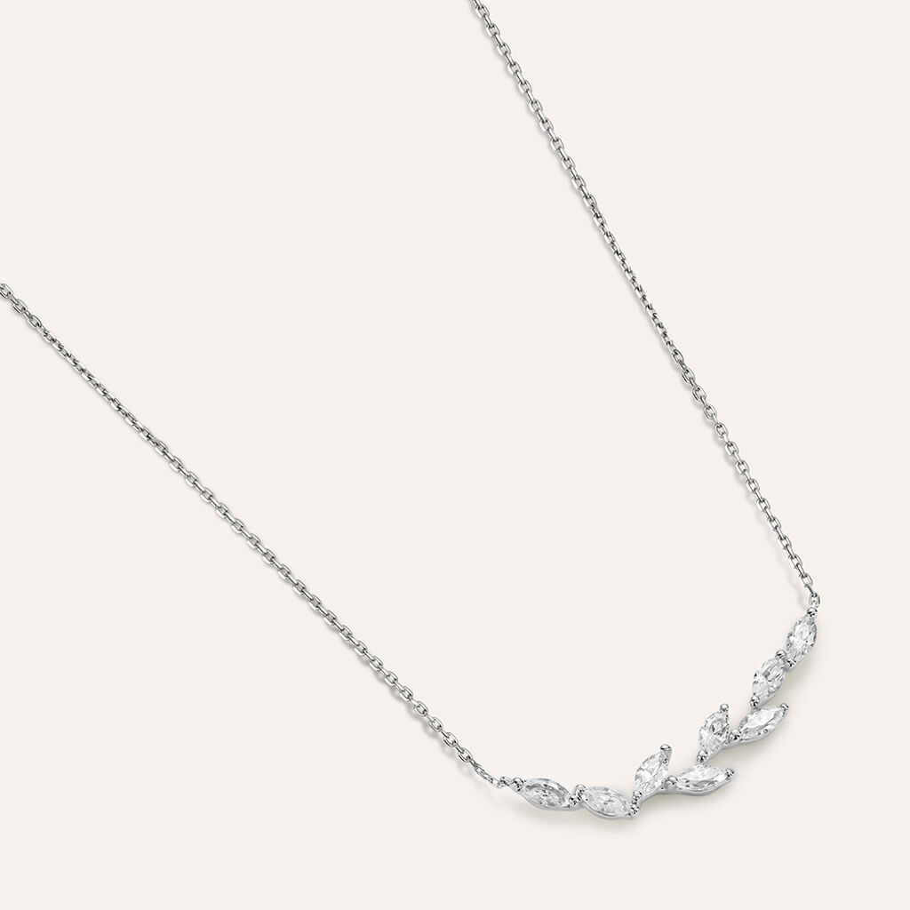 Collana Claire Oro Bianco Cubic Zirconia - Collane Donna | Stroili