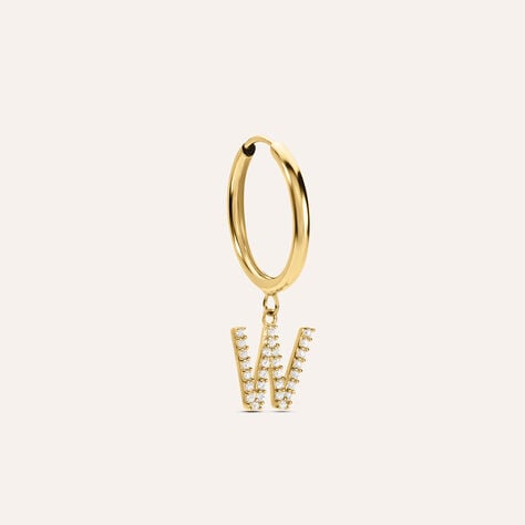 Mono Orecchino A Cerchio Toujours Oro Giallo Cubic Zirconia - Mono Orecchino Donna | Stroili