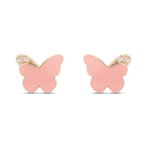 Orecchini Lobo Lady Sweet Acciaio Rosa Cristallo - Orecchini a Lobo Donna | Stroili