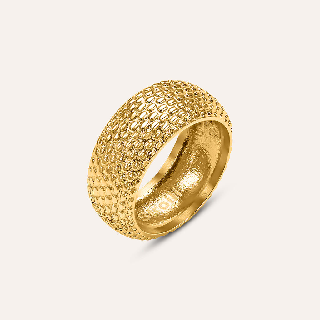 Anello Fascia Radiance Acciaio Dorato