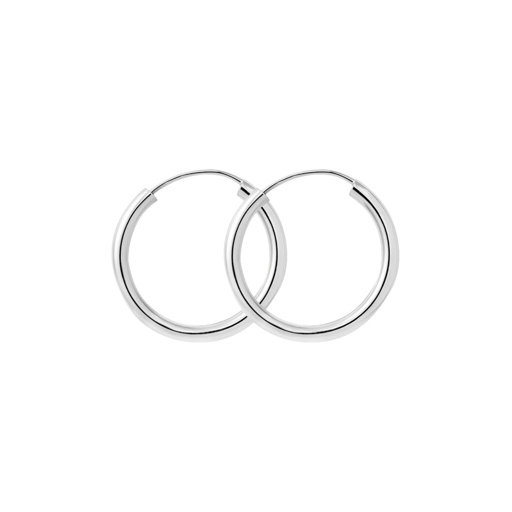Orecchini A Cerchio Toujours Oro Bianco - Orecchini a Cerchio Donna | Stroili