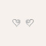 Orecchini Lobo Bon Ton Oro Bianco Cubic Zirconia