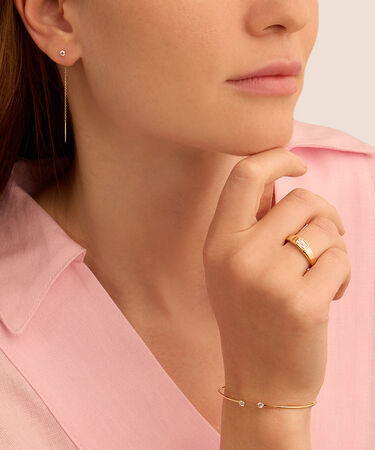 Anello Fascia Diamade Glam Oro Giallo Diamante Lab-Grown