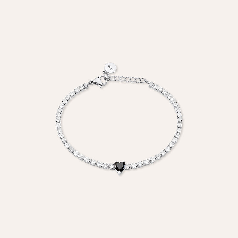 Bracciale Tennis Aura Acciaio Cristallo - Bracciali Tennis Donna | Stroili