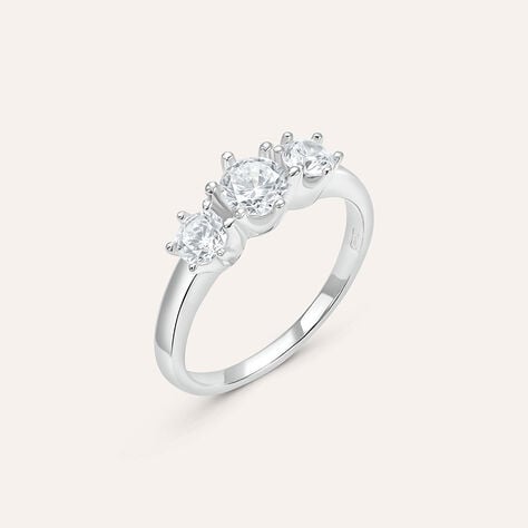 Anello Trilogy Silver Elegance Argento Rodiato Cubic Zirconia - Anelli con Pietre Donna | Stroili