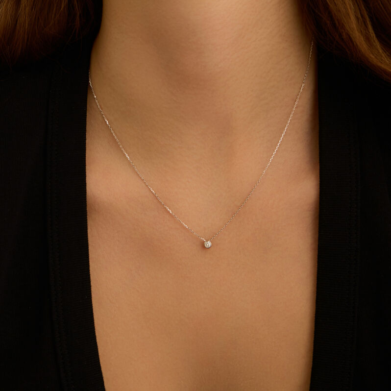 Collana Punto Luce Grace Oro Bianco Diamante - Collane Punto Luce Donna | Stroili
