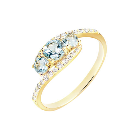 Anello Trilogy Amélie Oro Giallo Topazio Cubic Zirconia - Anelli con Pietre Donna | Stroili