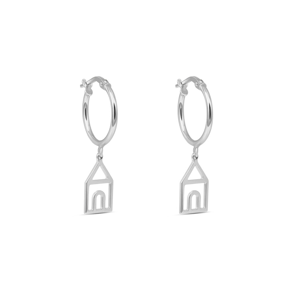 Orecchini A Cerchio Silver Collection Argento Rodiato