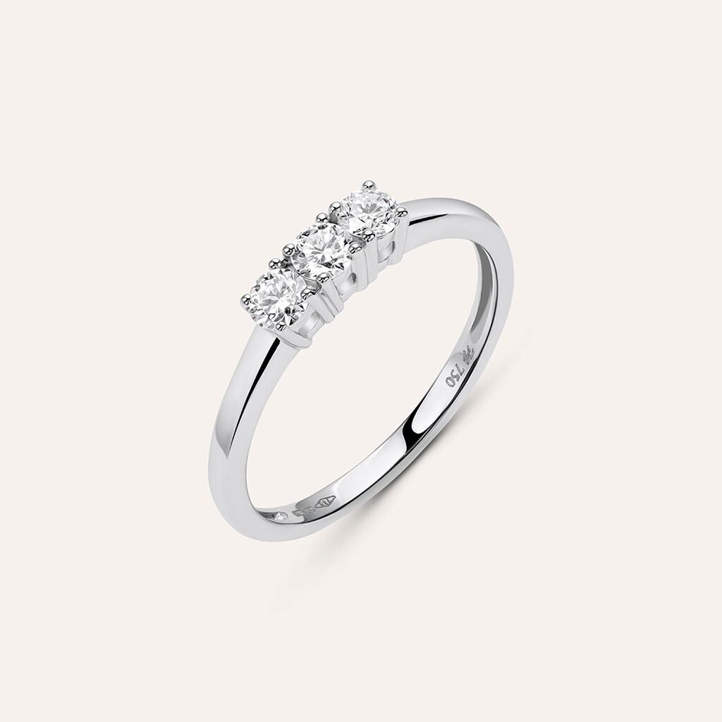 Anello Trilogy Firmamenti Oro Bianco Diamante