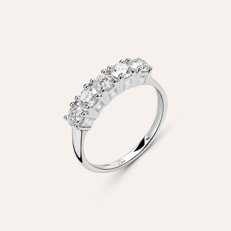 Anello Riviere Diamade Oro Bianco Diamante Lab-Grown - Anelli Riviere Donna | Stroili