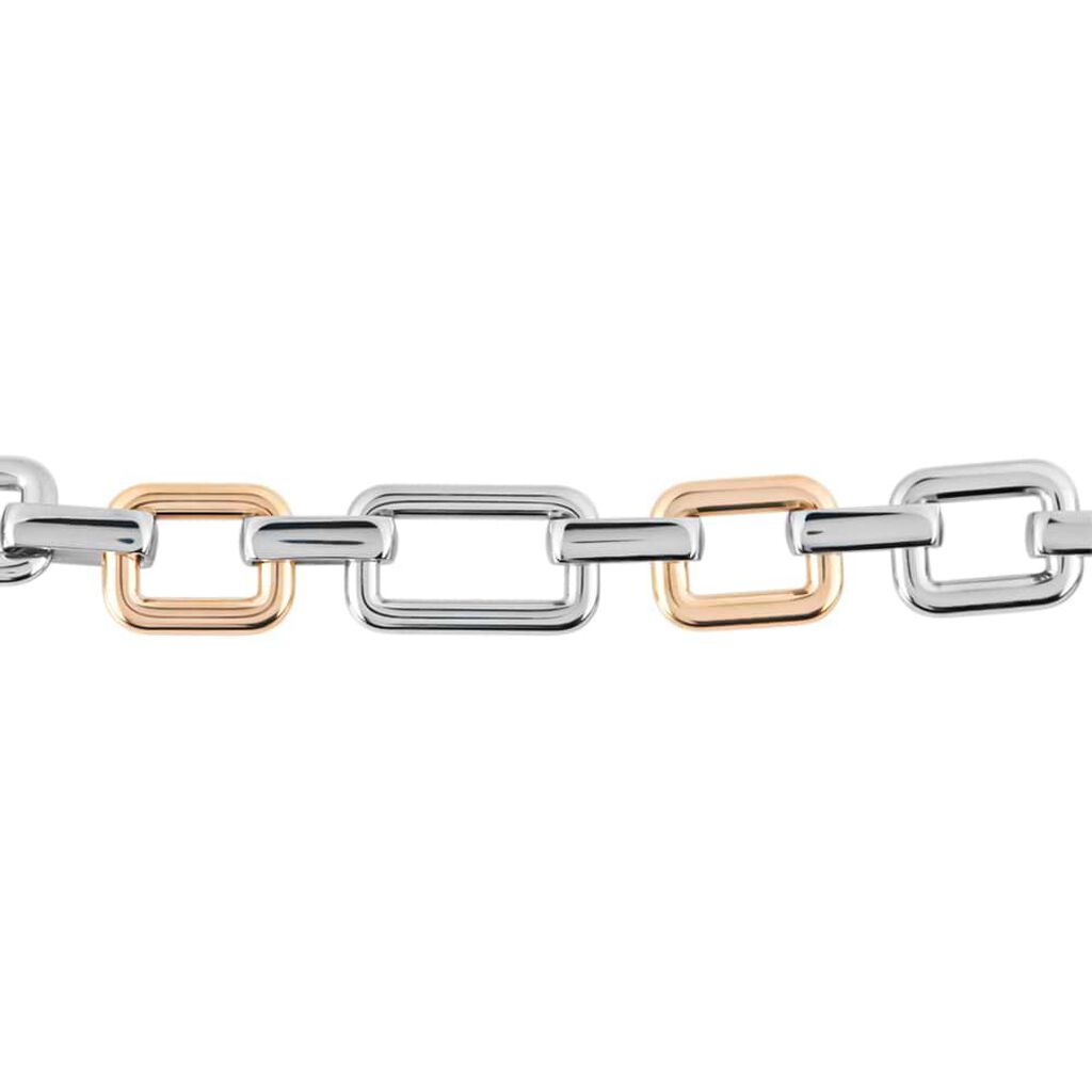 Bracciale Catena Lady Code Acciaio Bicolore Bianco / Rosa - Bracciali Donna | Stroili