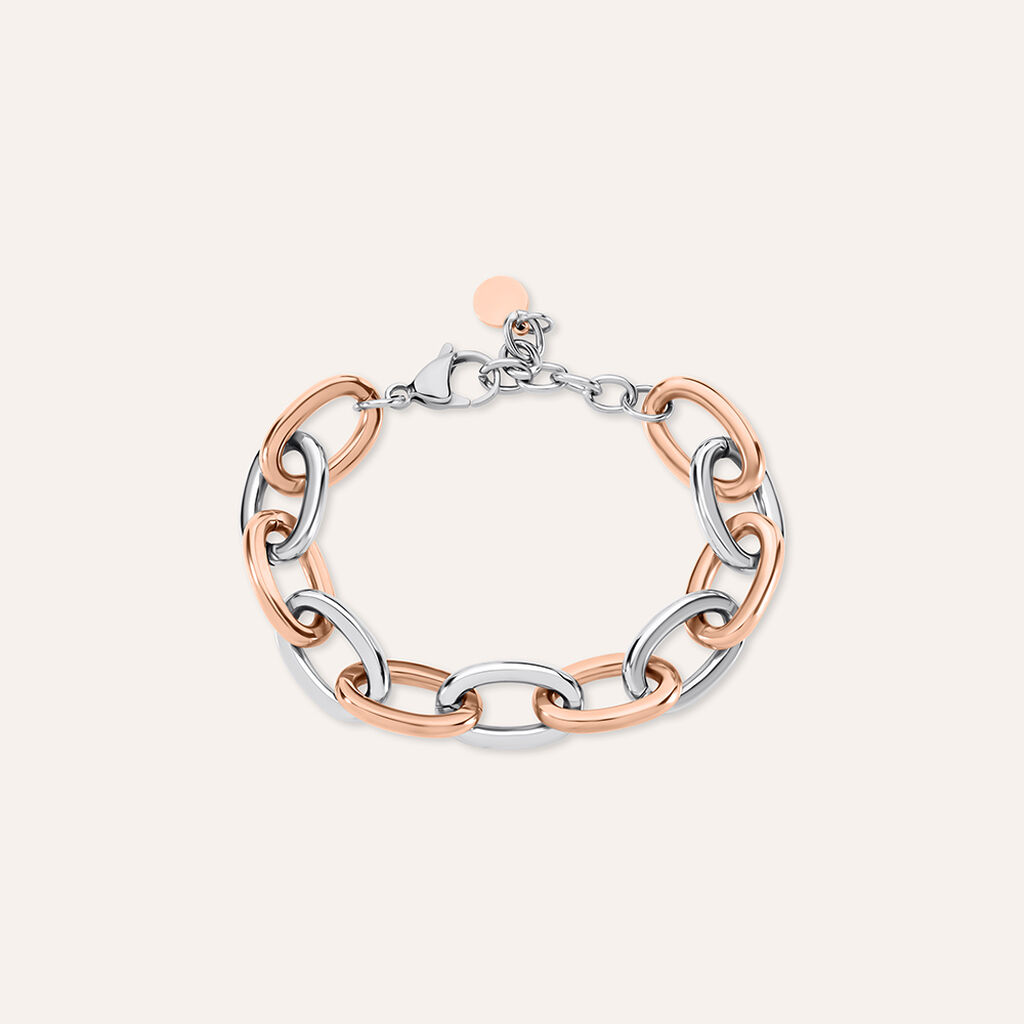 Bracciale Lady Code Acciaio Bicolore Bianco / Rosa - Bracciali Donna | Stroili