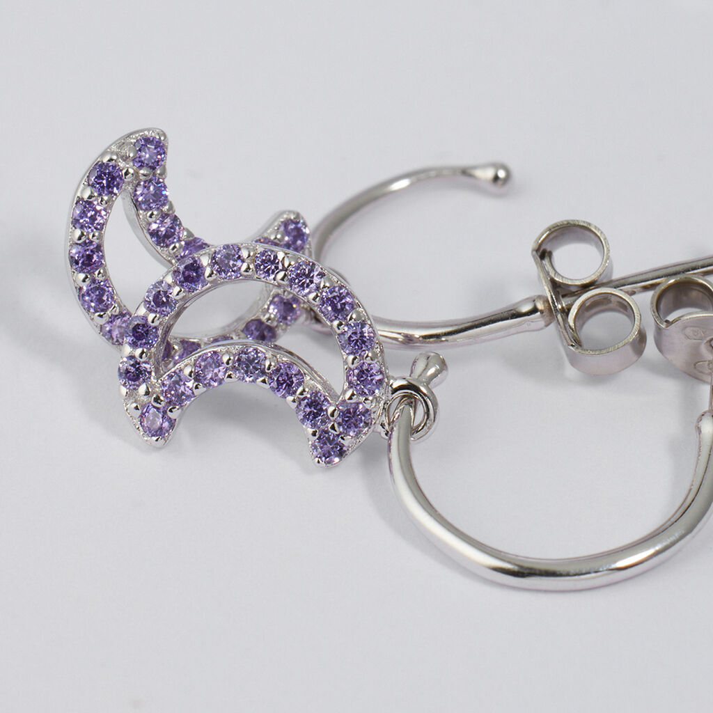 Orecchini A Cerchio Silver Rainbow Argento Rodiato Cubic Zirconia - Orecchini a Cerchio Donna | Stroili