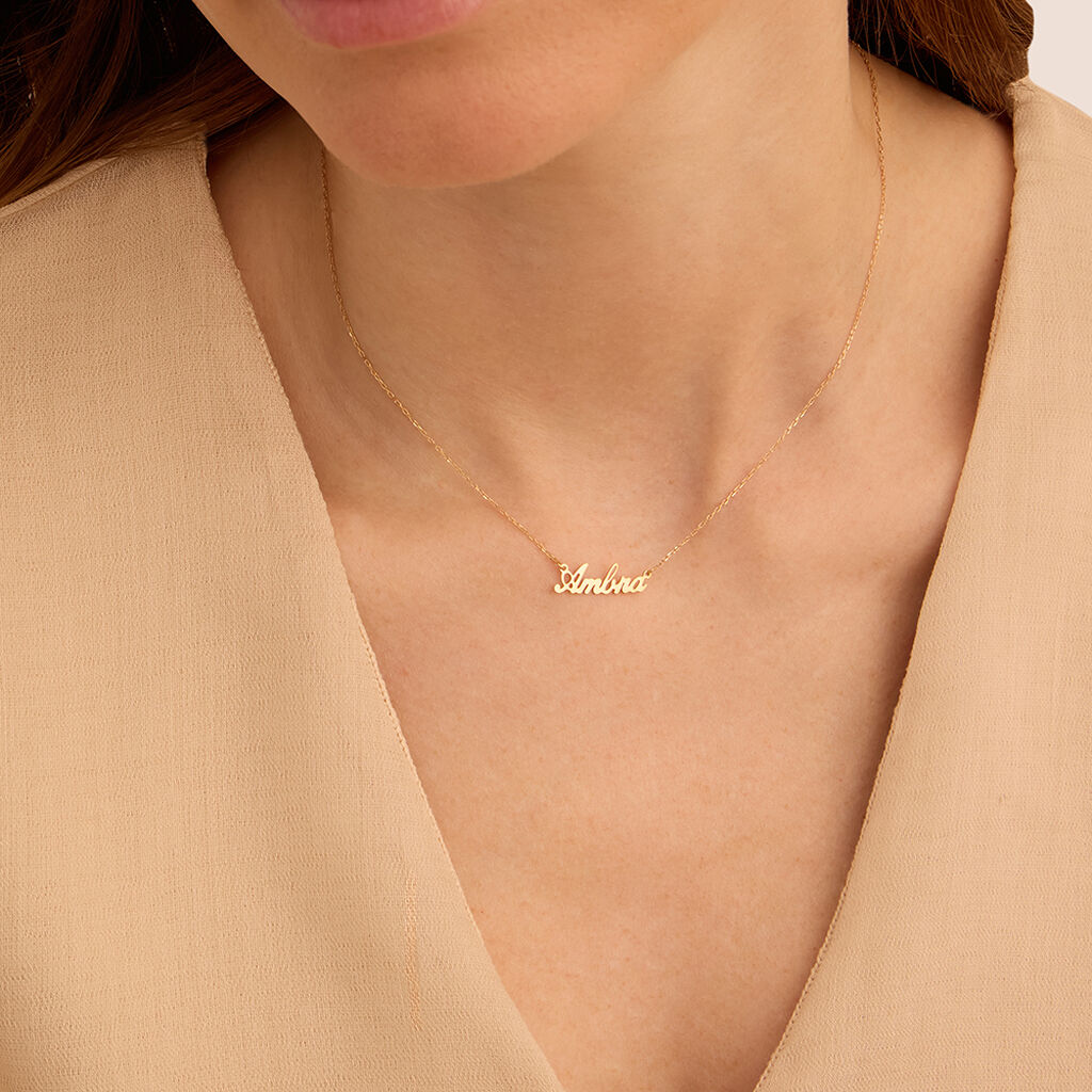 Collana Ambra Gold Names Oro Giallo