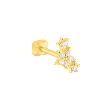 Piercing Orecchio Tragus Helix Conch Ear Shine Oro Giallo Cubic Zirconia - Piercing Orecchio Donna | Stroili