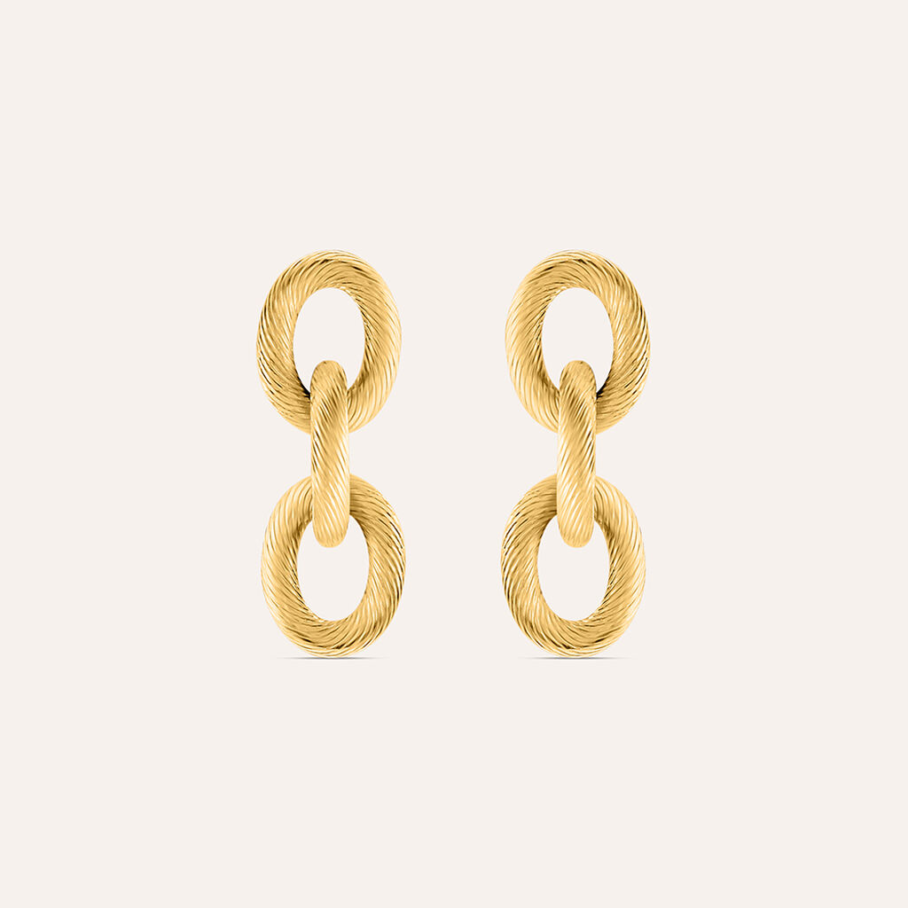 Orecchini Pendenti Radiance Acciaio Dorato