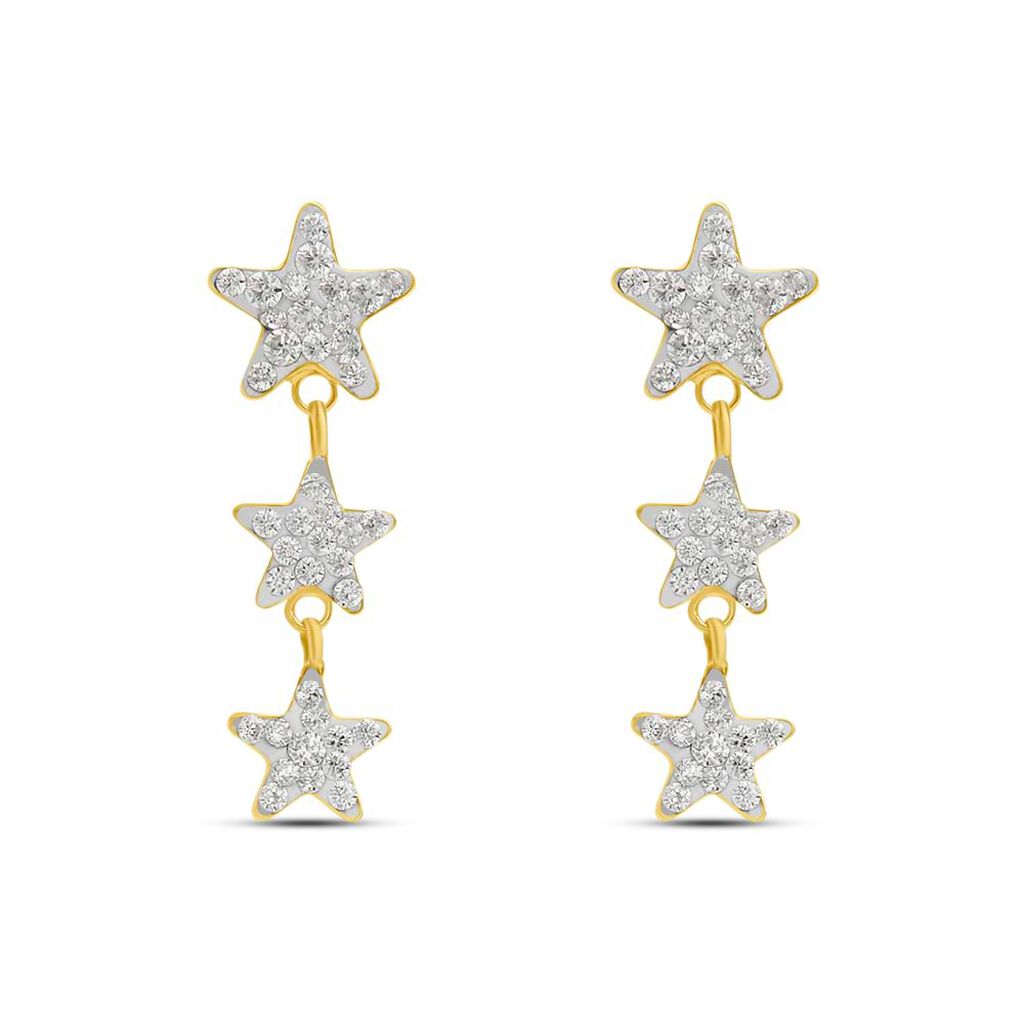 Orecchini Pendenti Christelle Oro Giallo Cristallo - Orecchini Pendenti Donna | Stroili