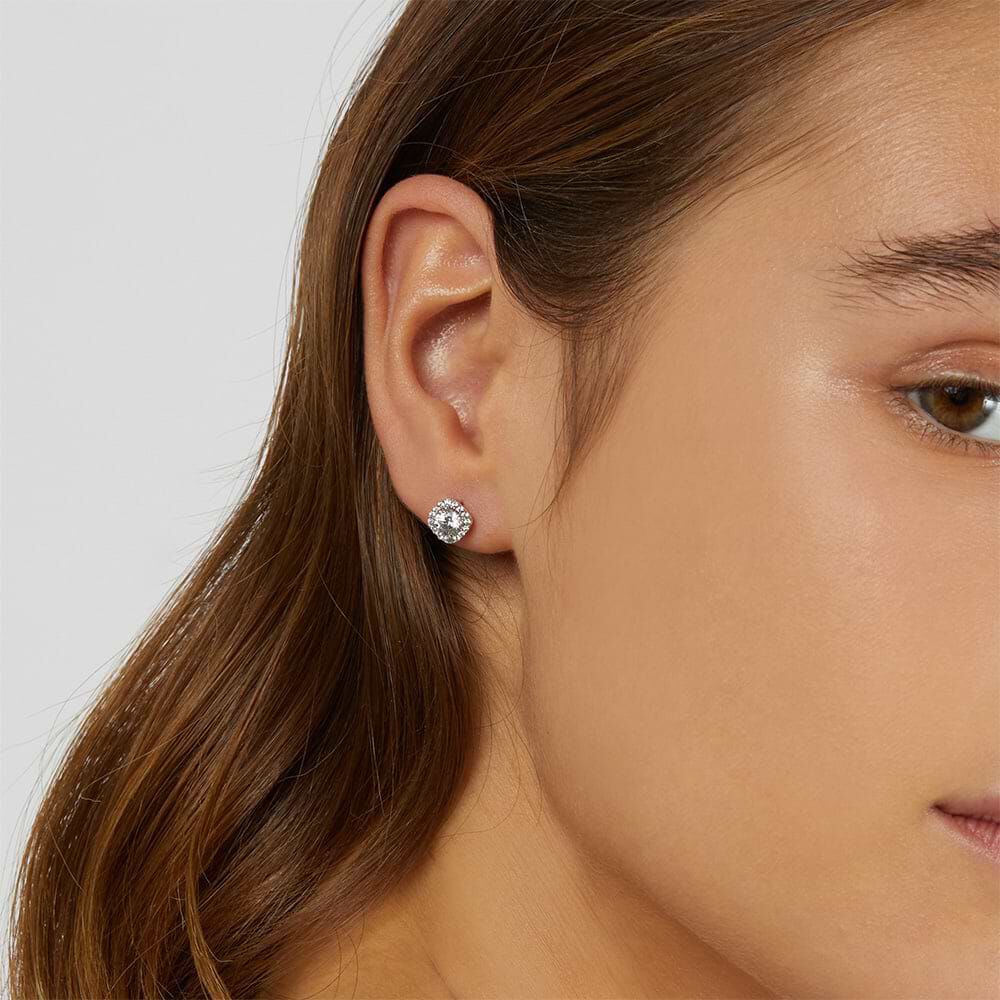 Orecchini punto luce oro bianco stroili shop