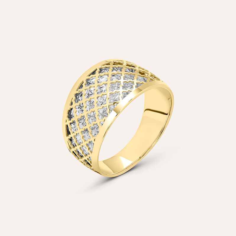 Anello Fascia Isabelle Oro Bicolore - Anelli a Fascia Larga Donna | Stroili