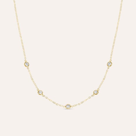 Collana Multi Punto Luce Claire Oro Giallo Cubic Zirconia - Collane Punto Luce Donna | Stroili