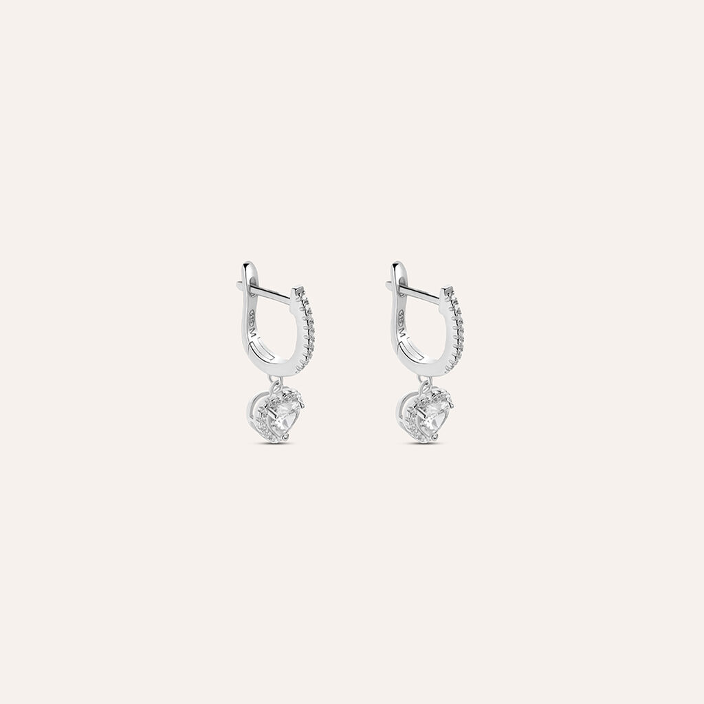 Orecchini Lobo Silver Elegance Argento Rodiato Cubic Zirconia