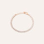 Bracciale Tennis Romantic Shine Metallo Rosa Cristallo