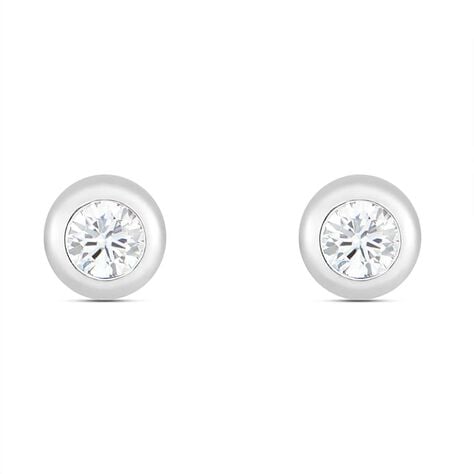Orecchini Lobo Punto Luce Diamade Oro Bianco Diamante Lab-Grown - Orecchini a Lobo Donna | Stroili