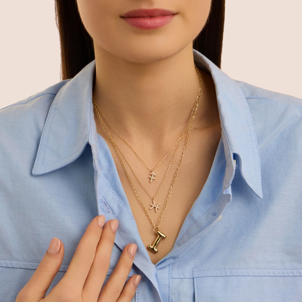 Collana Radiance Acciaio Dorato