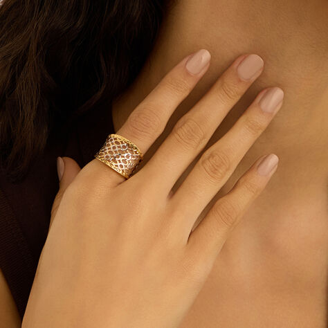 Anello Fascia Golden Lover Oro Bicolore - Anelli 18 Carati Donna | Stroili