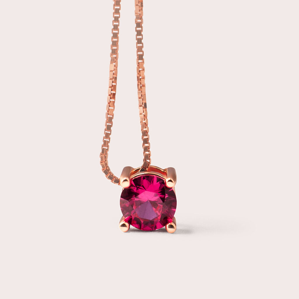 Collana Punto Luce Silver Rainbow Argento Rosa Cubic Zirconia - Collane Punto Luce Donna | Stroili