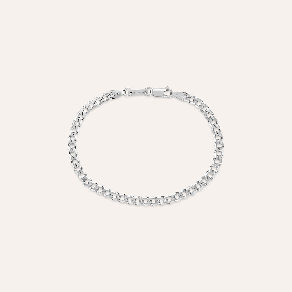Bracciale Catena Gentleman Argento Rodiato - Bracciali Uomo | Stroili