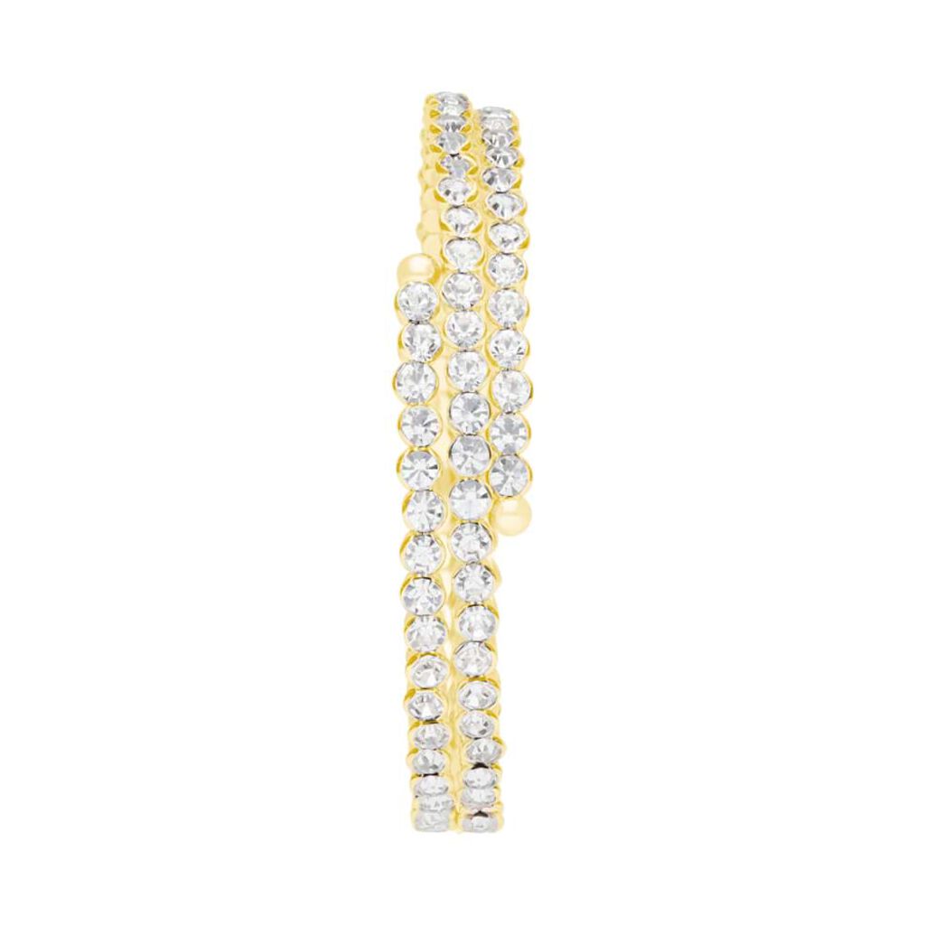 Bracciale bangle in metallo dorato e cristalli - Bracciali Donna | Stroili