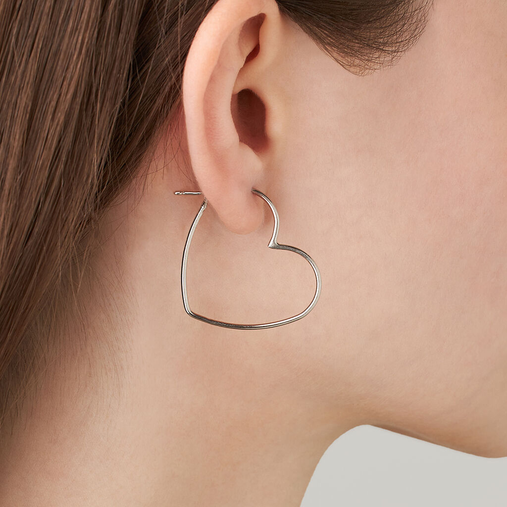 Orecchini A Cerchio Silver Collection Argento Rodiato