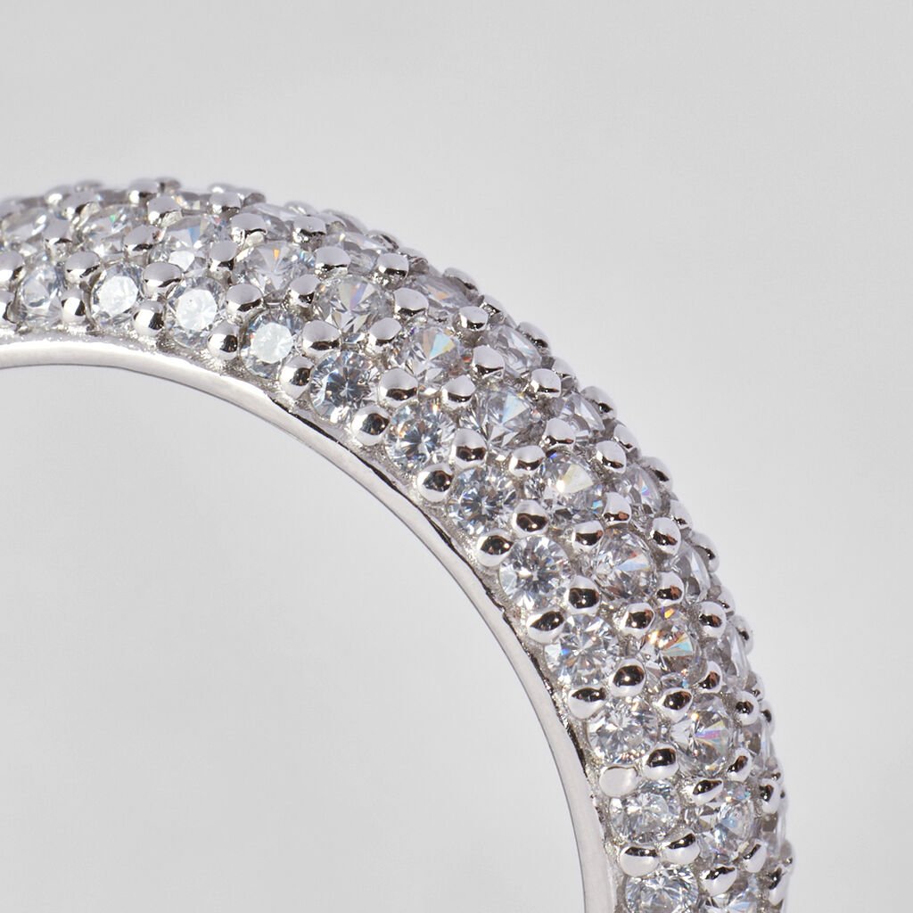 Anello Fascia Silver Shine Argento Rodiato Cubic Zirconia - Anelli con Pietre Donna | Stroili