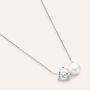Collana Silver Pearls Argento Rodiato Perla sintetica Cubic Zirconia