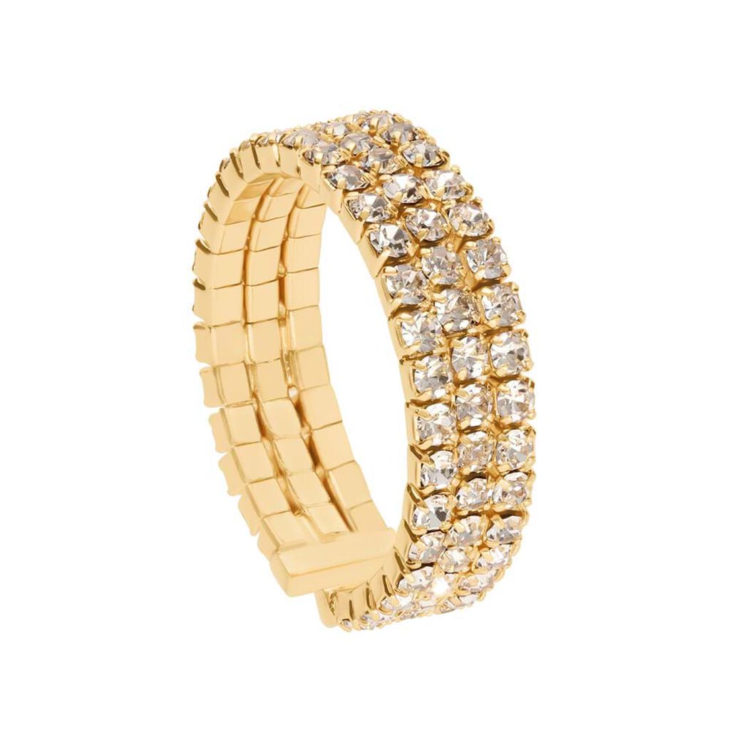 Anello Fantasia Romantic Shine Metallo Dorato Cristallo - Anelli con Pietre Donna | Stroili