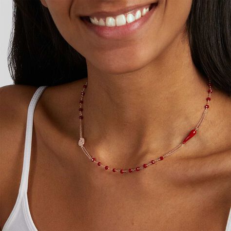 Collana Rosario Silver Soul Argento Rosa Cristallo - Collane Rosario Donna | Stroili