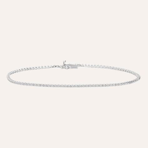 Tennis in oro bianco e diamanti 0.16 ct - Bracciali Donna | Stroili