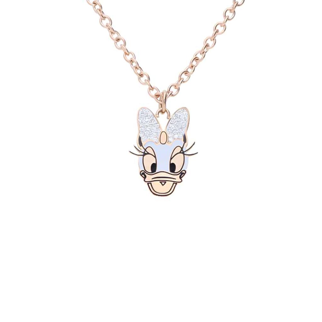 Collana Mickey Mouse & Friends Acciaio Rosa Cristallo