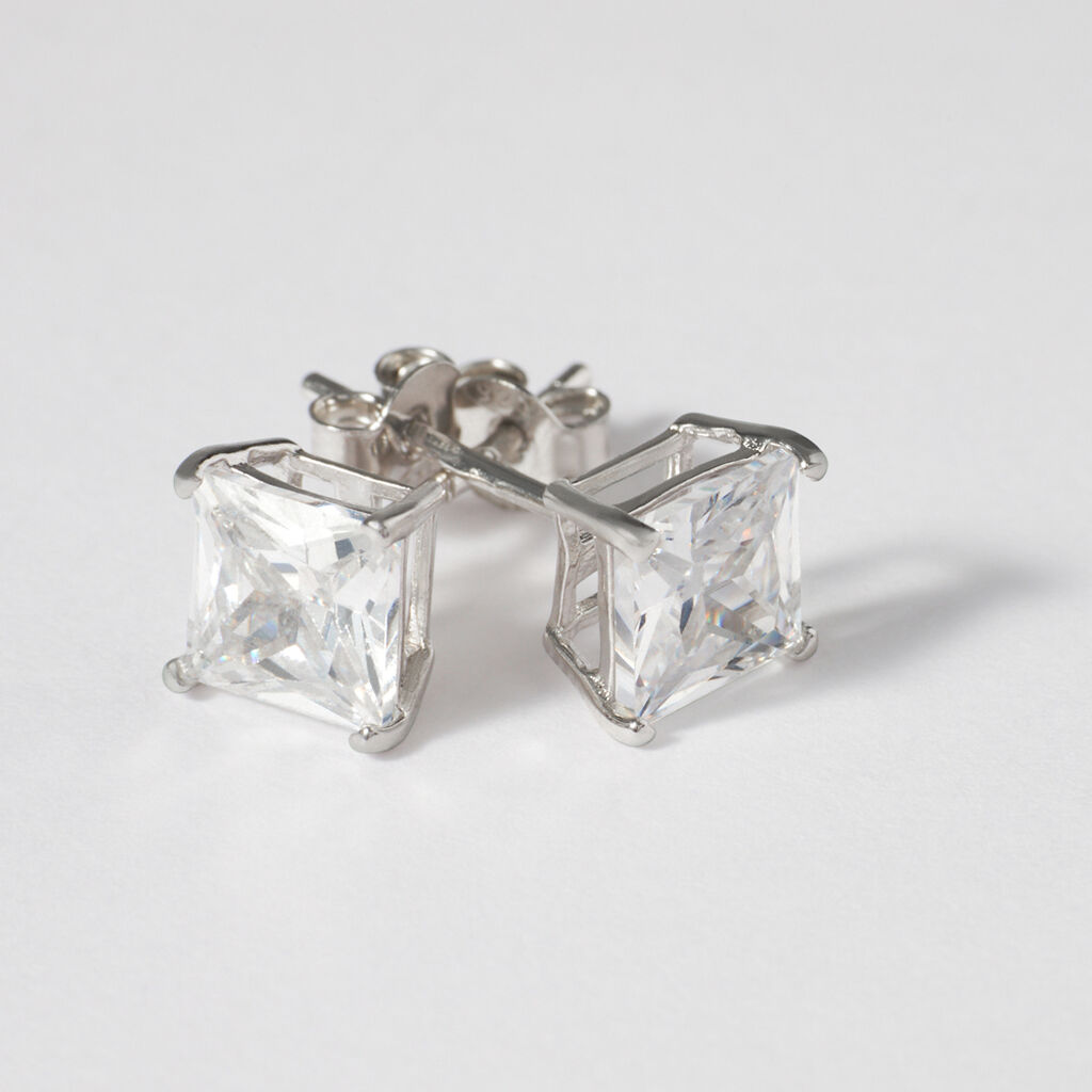 Orecchini Lobo Punto Luce Silver Elegance Argento Rodiato Cubic Zirconia - Orecchini a Lobo Donna | Stroili